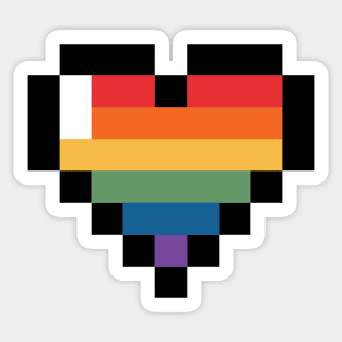 Pride Flag Heart Sticker